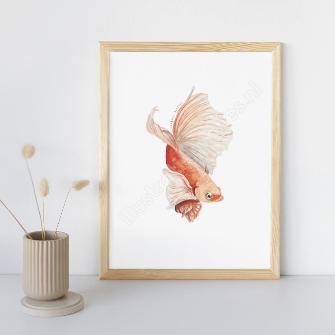 Goudvis Poster Hout